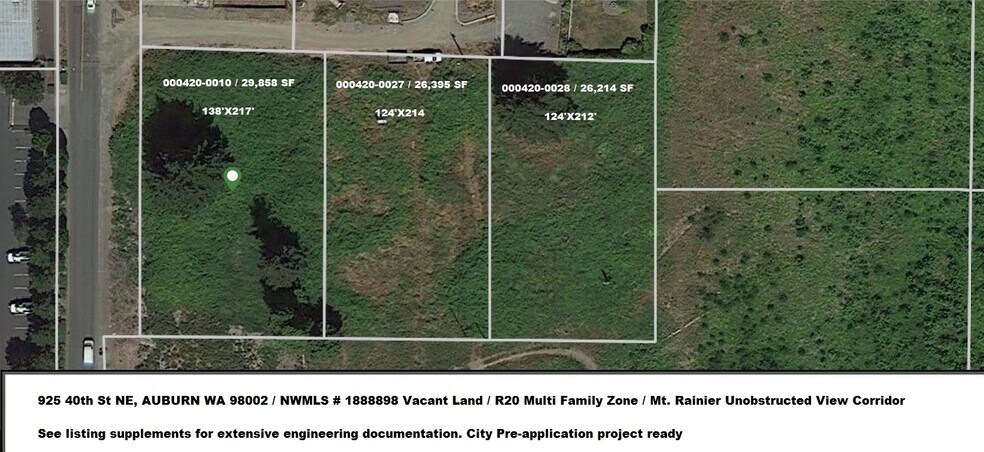 925 40th Street, Auburn, WA à vendre - Plan cadastral - Image 1 de 2