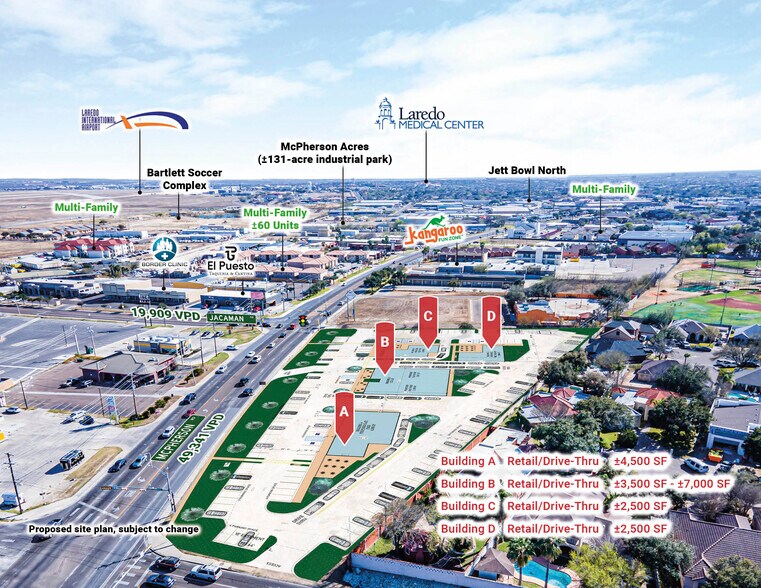 6600 McPherson Rd, Laredo, TX for lease - Aerial - Image 2 of 4