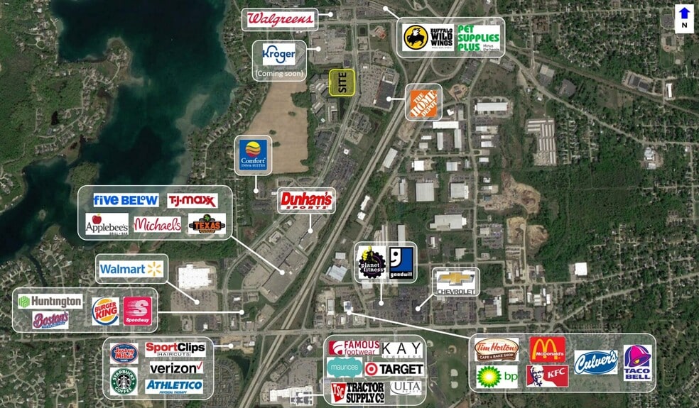 15250 Silver Pky, Fenton, MI for lease - Aerial - Image 2 of 2