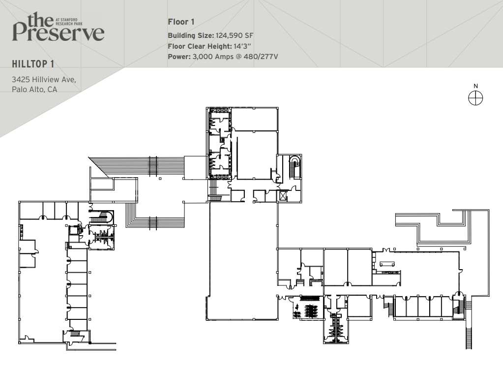 3425 Hillview Ave, Palo Alto, CA for lease Floor Plan- Image 1 of 3