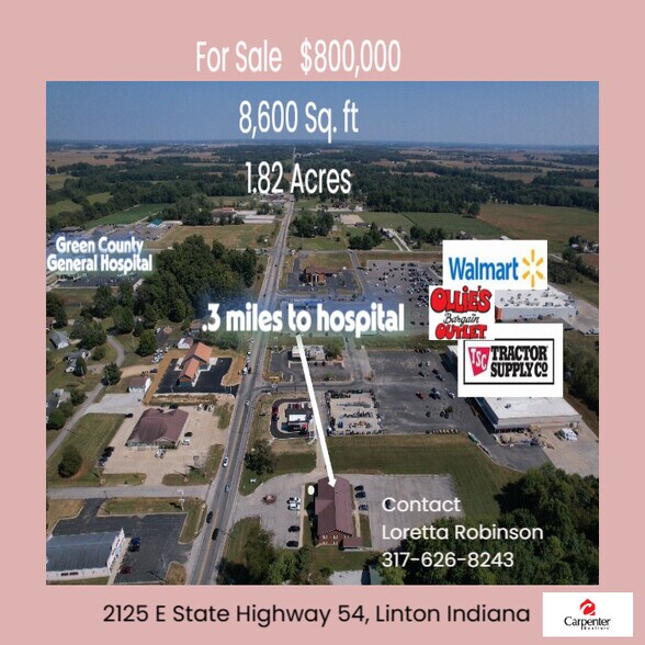 2125 E State Highway 54, Linton, IN à vendre - Photo du bâtiment - Image 2 de 6