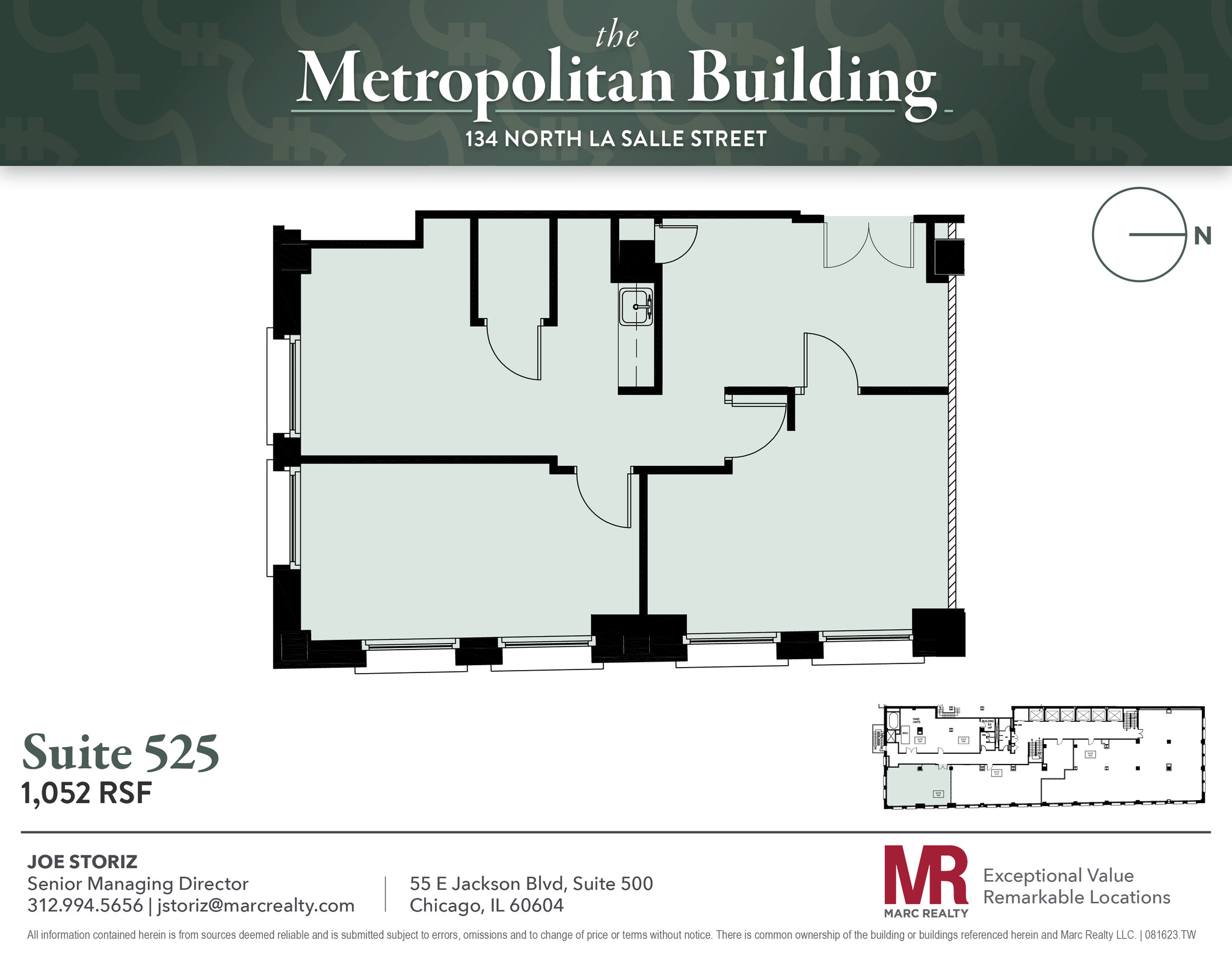 134 N LaSalle St, Chicago, IL for lease Floor Plan- Image 1 of 6