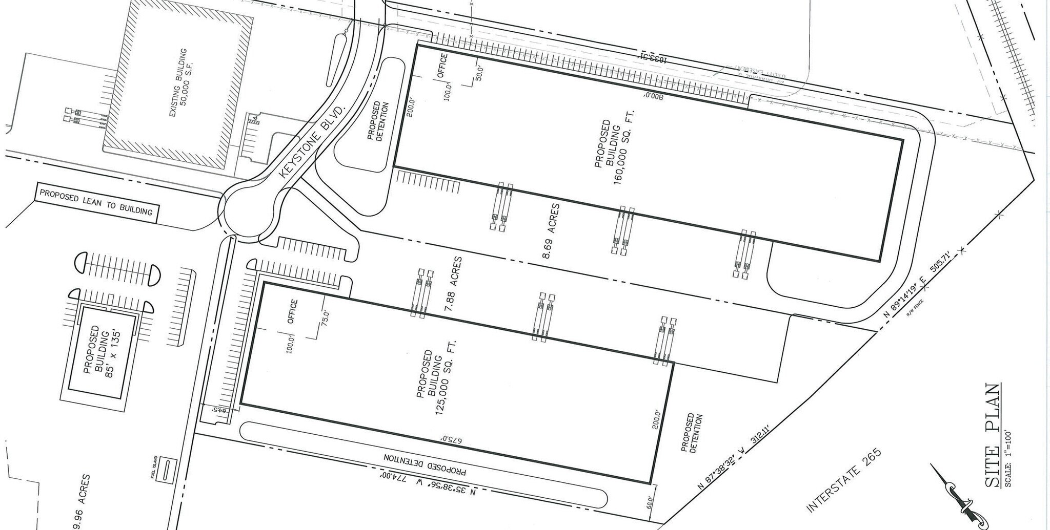 4790 Keystone Blvd, Jeffersonville, IN à louer Plan de site- Image 1 de 2