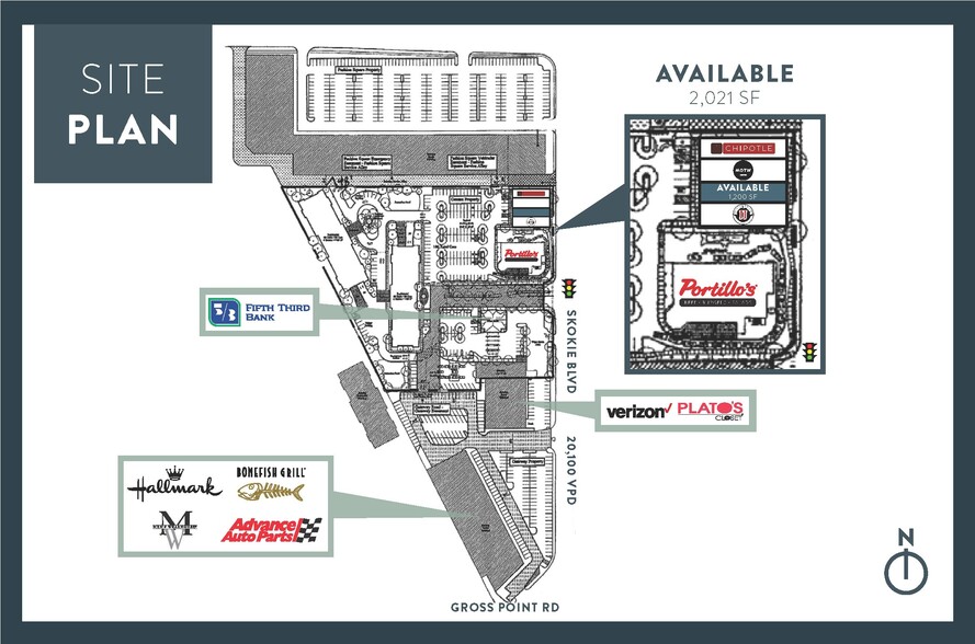 9402-9408 Skokie Blvd, Skokie, IL à louer - Plan de site - Image 3 de 8