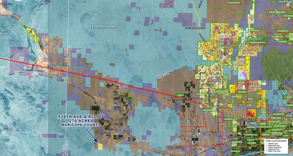 539th Avenue & Elliot Rd, Buckeye, AZ for sale - Aerial - Image 3 of 5