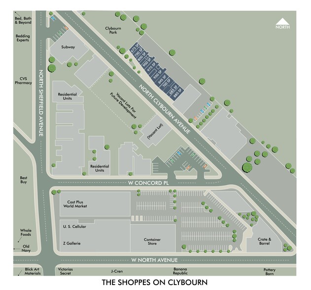 1729-1745 N Clybourn Ave, Chicago, IL à louer - Plan de site - Image 2 de 7