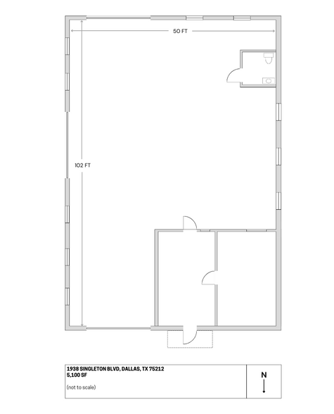 1938 Singleton Blvd, Dallas, TX for lease - Floor Plan - Image 2 of 3