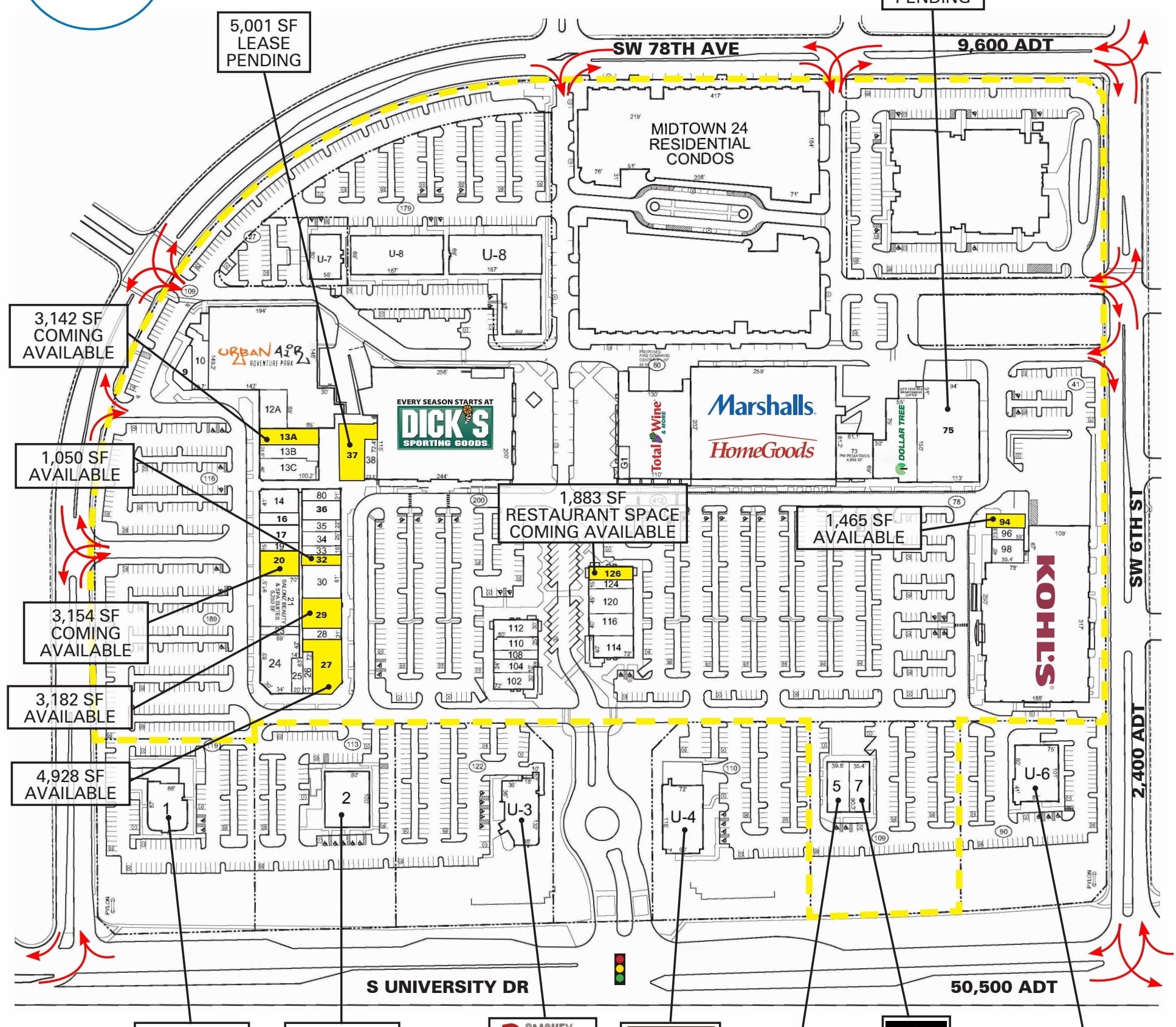 801 S University Dr, Plantation, FL à louer Plan de site- Image 1 de 1