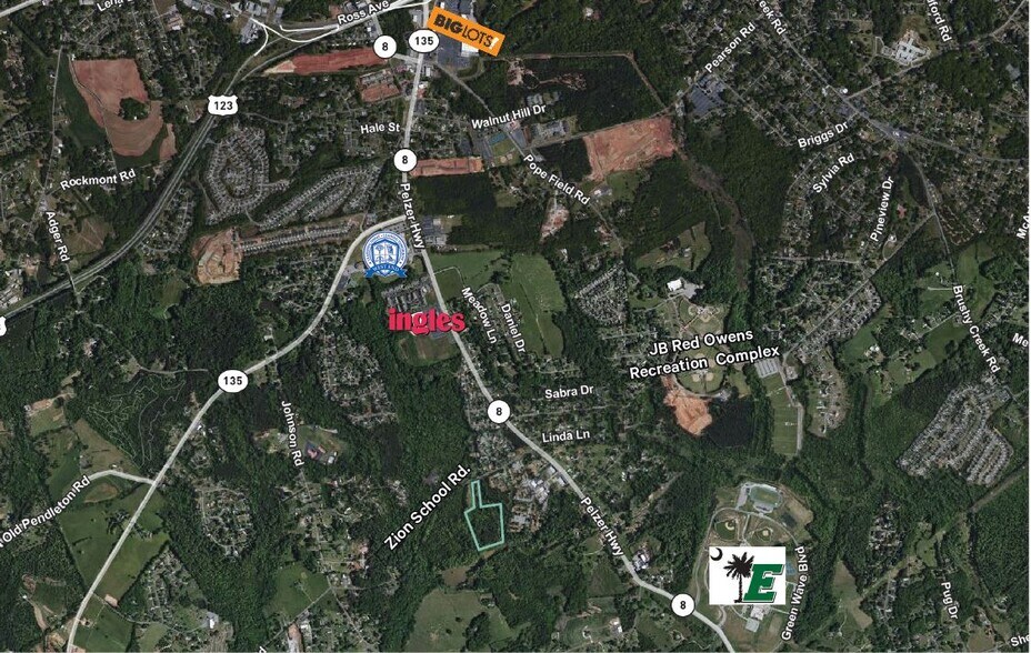 143 Zion School Rd, Easley, SC à vendre - Aérien - Image 2 de 2