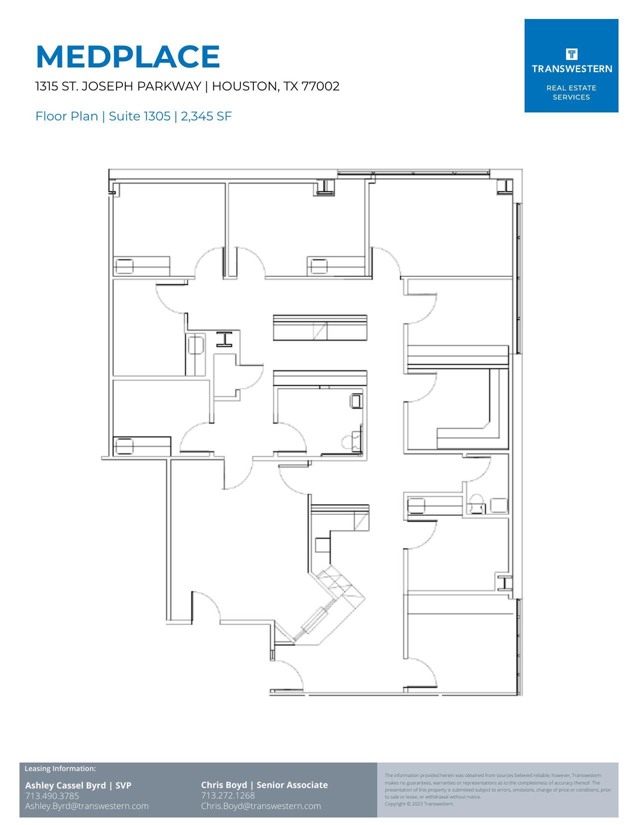 1315 St Joseph Pky, Houston, TX for lease Floor Plan- Image 1 of 2