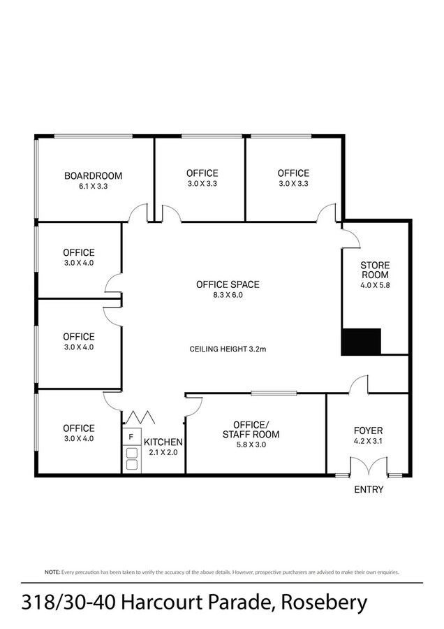 30-40 Harcourt Pde, Rosebery, NSW 2018 - Unité 318 -  - Plan d’étage - Image 1 of 3