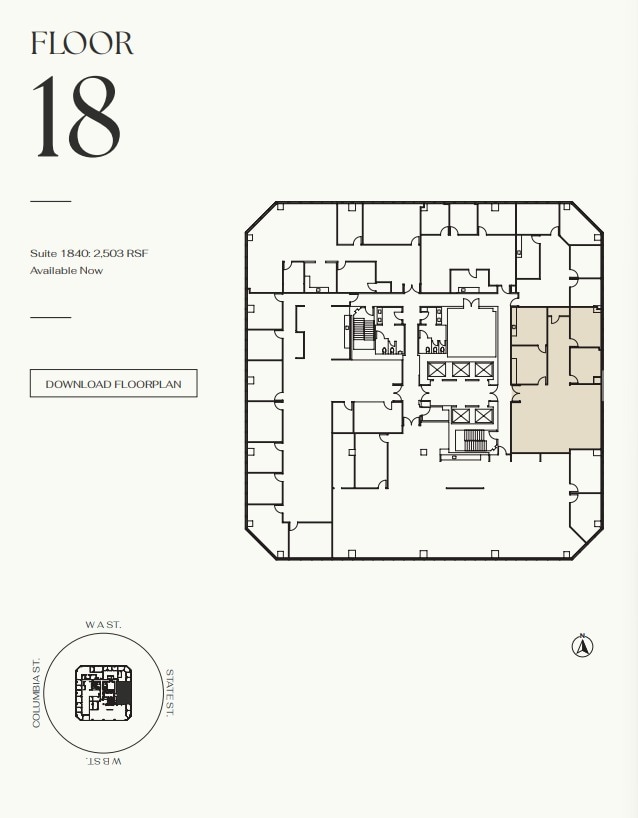 401 W A St, San Diego, CA à louer Plan d’étage- Image 1 de 1