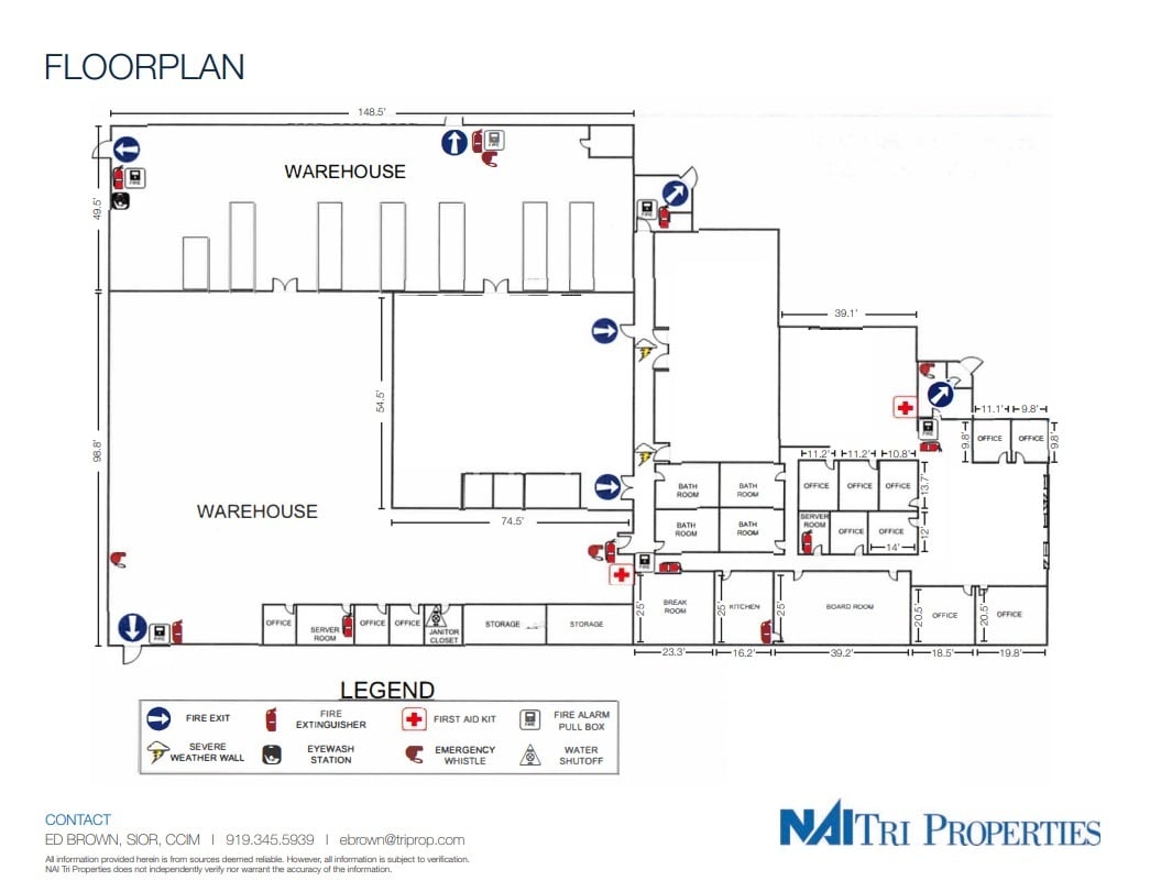 4808 Chin Page Rd, Durham, NC à vendre Plan d’étage- Image 1 de 3