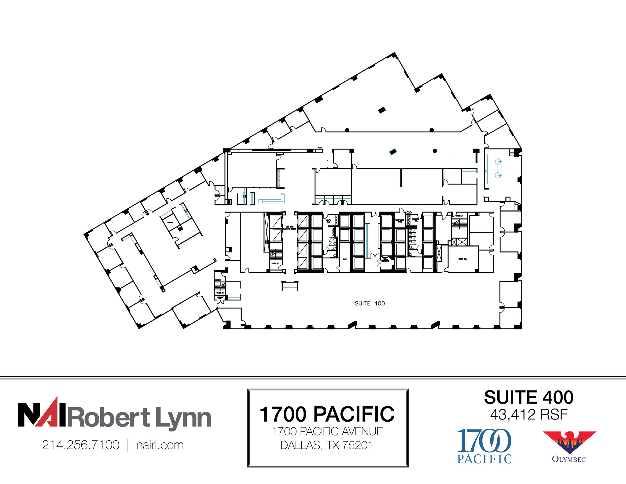 1700 Pacific Ave, Dallas, TX à louer Plan d  tage- Image 1 de 1