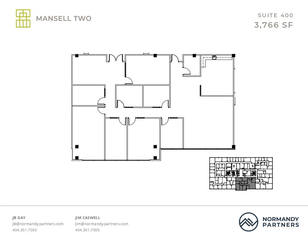 3650 Mansell Rd, Alpharetta, GA à louer Plan d  tage- Image 1 de 2