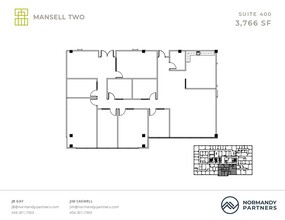 3650 Mansell Rd, Alpharetta, GA à louer Plan d  tage- Image 1 de 2