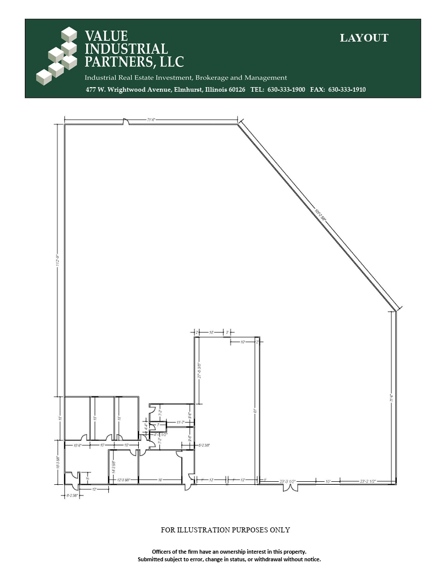 9901-9913 S 78th Ave, Hickory Hills, IL for lease Floor Plan- Image 1 of 1