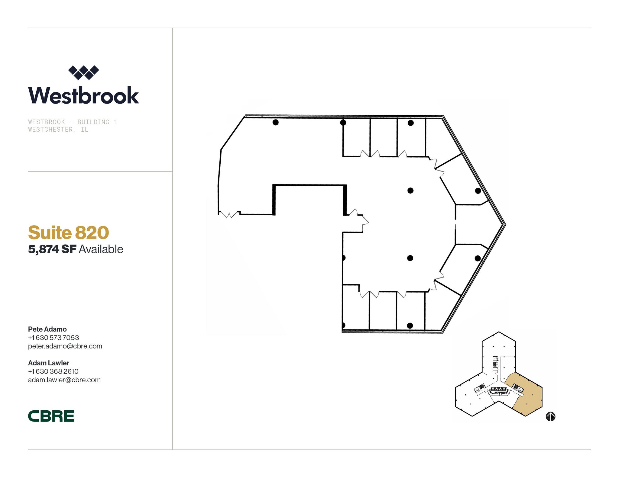 1 Westbrook Corporate Ctr, Westchester, IL for lease Floor Plan- Image 1 of 1