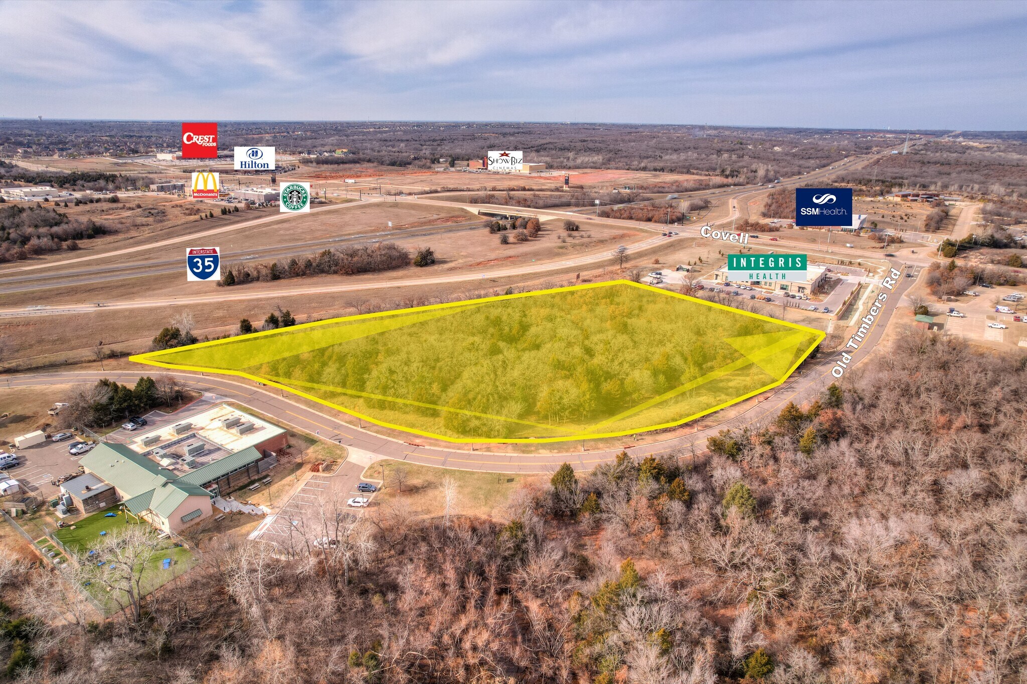 I-35 & Covell (SE/c), Edmond, OK à vendre Aérien- Image 1 de 3
