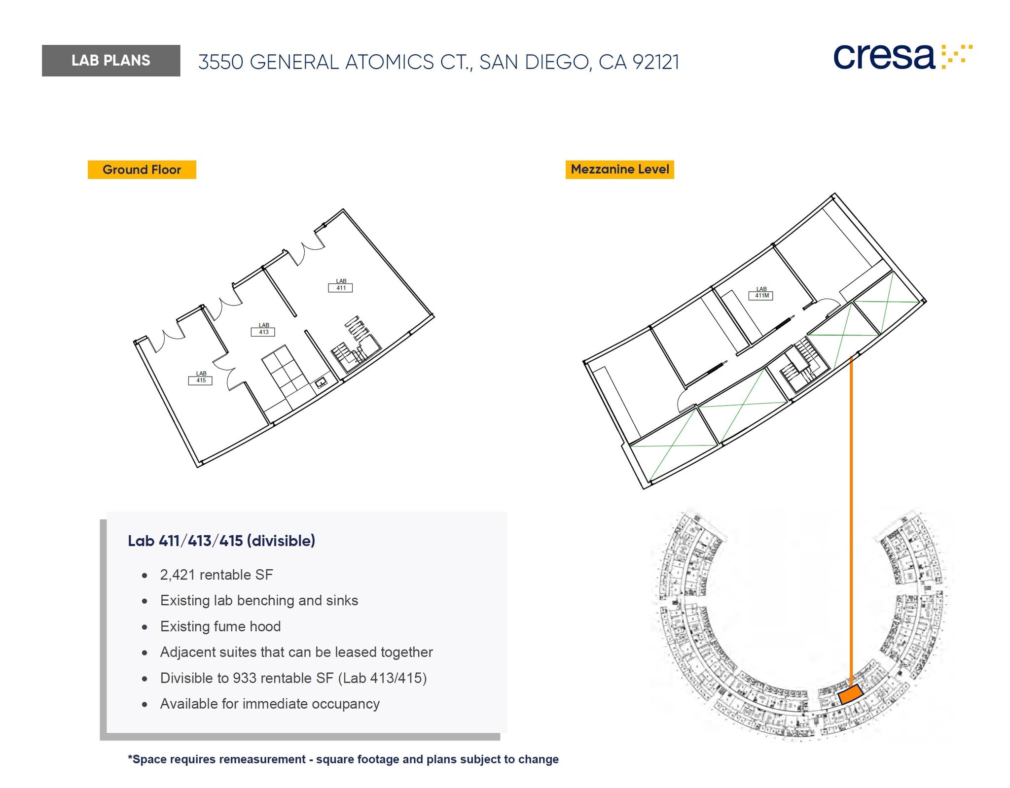 3550 General Atomics Ct, San Diego, CA for lease Floor Plan- Image 1 of 1