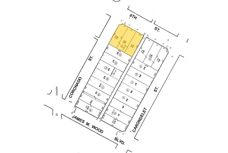 2520 W 8th St, Los Angeles, CA for lease - Plat Map - Image 2 of 5