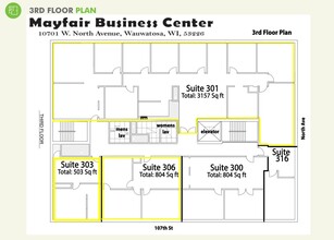 10701 W North Ave, Wauwatosa, WI à louer Plan d’étage- Image 2 de 2