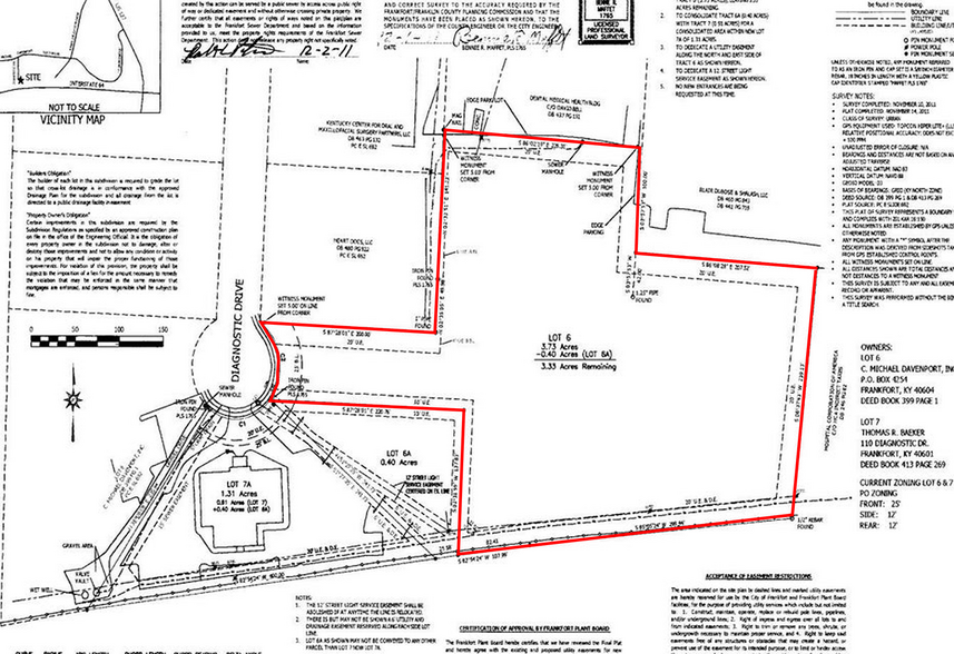 109 Diagnostic Dr, Frankfort, KY à vendre - Plan de site - Image 3 de 4