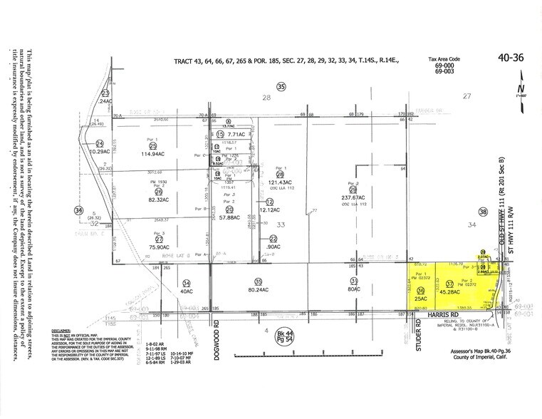 194 E Harris Rd, Imperial, CA for sale - Plat Map - Image 3 of 8