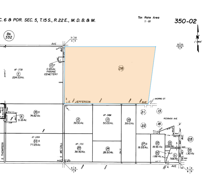 9486 E Lincoln Ave, Del Rey, CA à vendre - Plan cadastral - Image 1 de 1