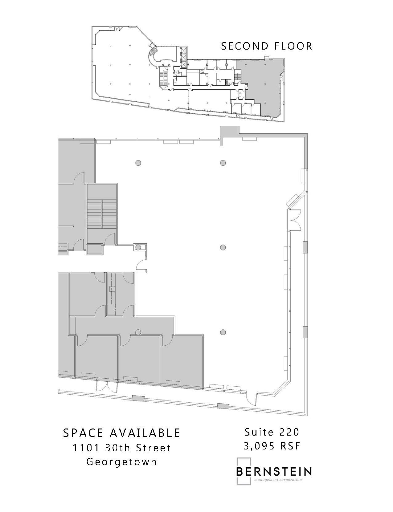 1101 30th St NW, Washington, DC à louer Plan d’étage- Image 1 de 1