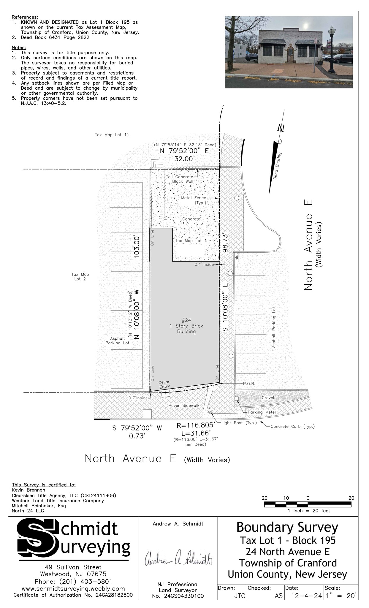 24 North Ave E, Cranford, NJ for lease Site Plan- Image 1 of 1
