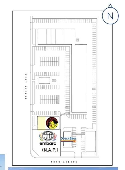 1754-1768 W Shaw Ave, Fresno, CA for lease - Site Plan - Image 2 of 2