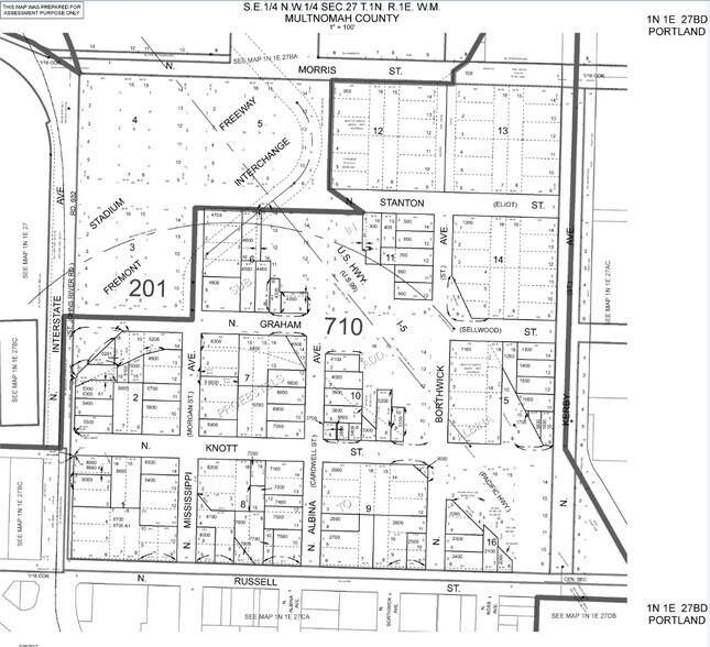 829 N Russell St, Portland, OR à vendre - Plan cadastral - Image 2 de 2