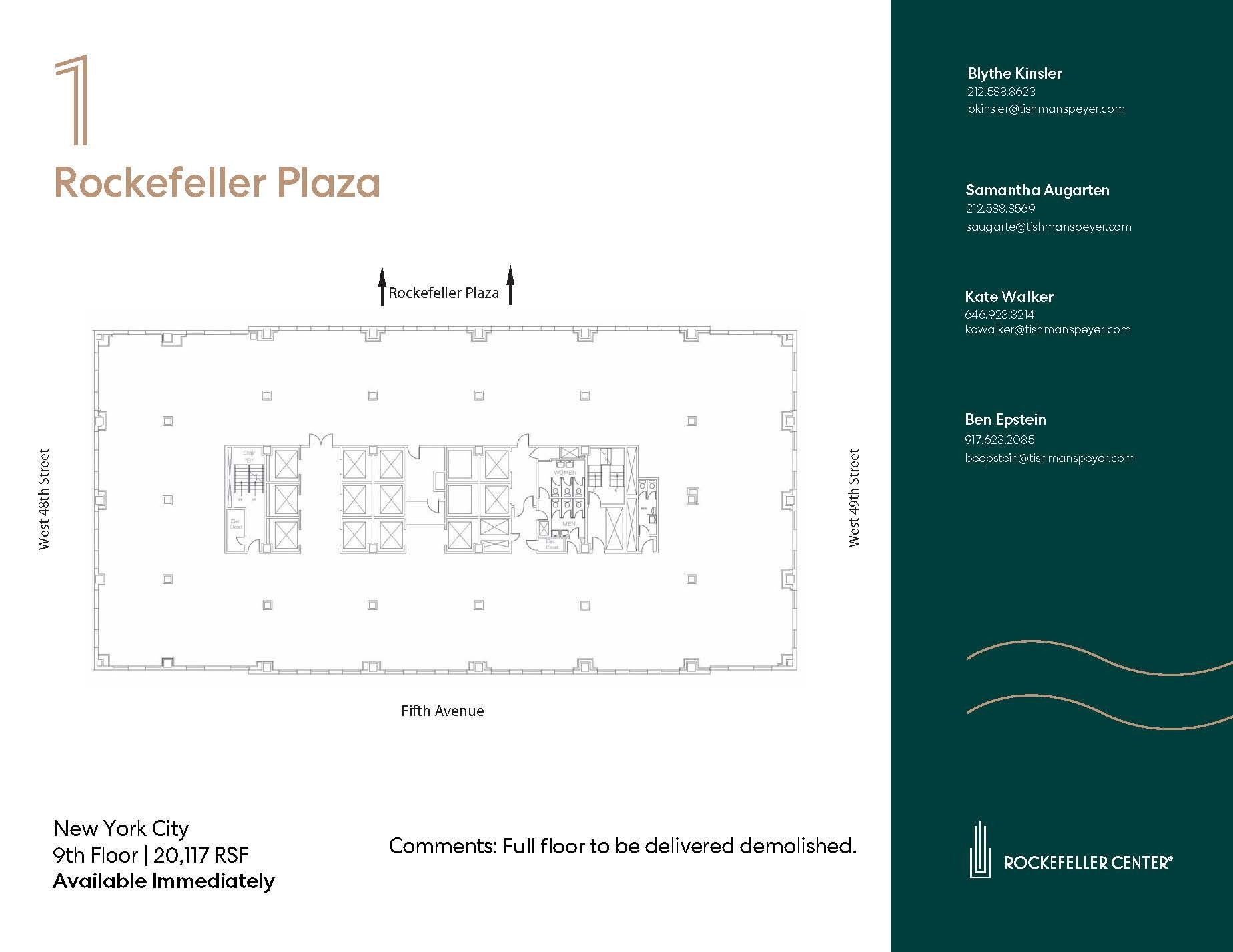 1 Rockefeller Plaza, New York, NY for lease Floor Plan- Image 1 of 1
