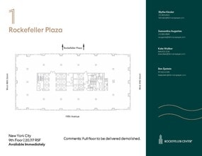 1 Rockefeller Plaza, New York, NY for lease Floor Plan- Image 1 of 1