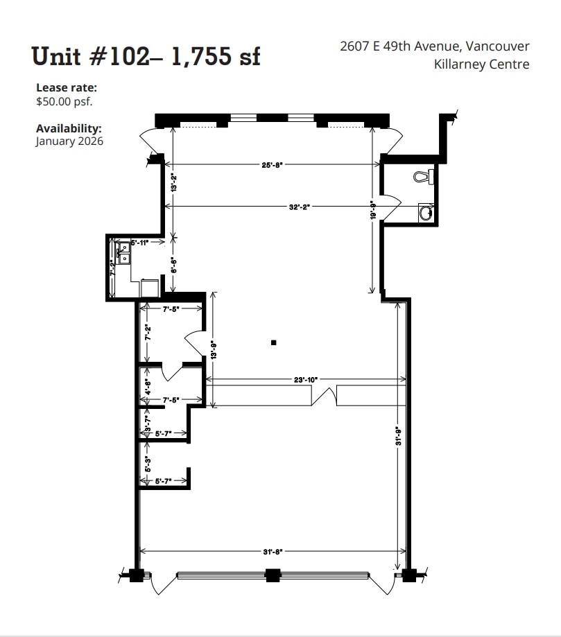 2605-2689 49th Ave E, Vancouver, BC for lease Floor Plan- Image 1 of 1