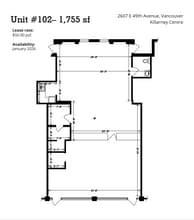 2605-2689 49th Ave E, Vancouver, BC for lease Floor Plan- Image 1 of 1