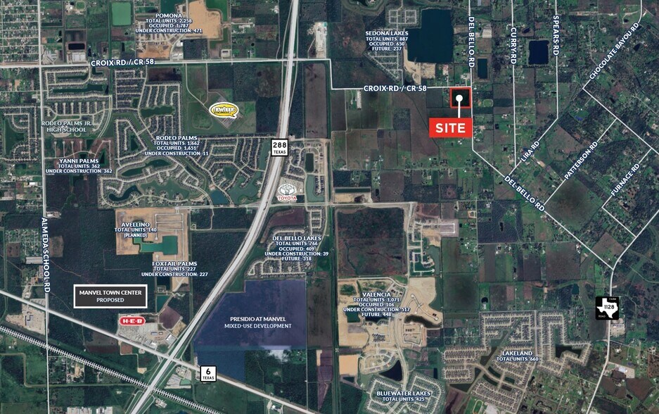 Del Bello Rd, Manvel, TX à vendre - Aérien - Image 2 de 2