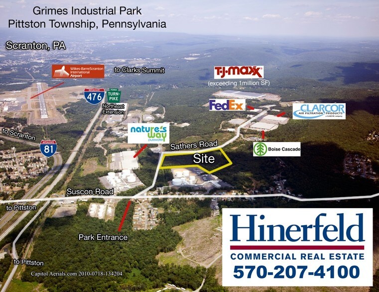 Sathers Drive & Commerce Rd, Pittston Township, PA à vendre - Photo du bâtiment - Image 1 de 5