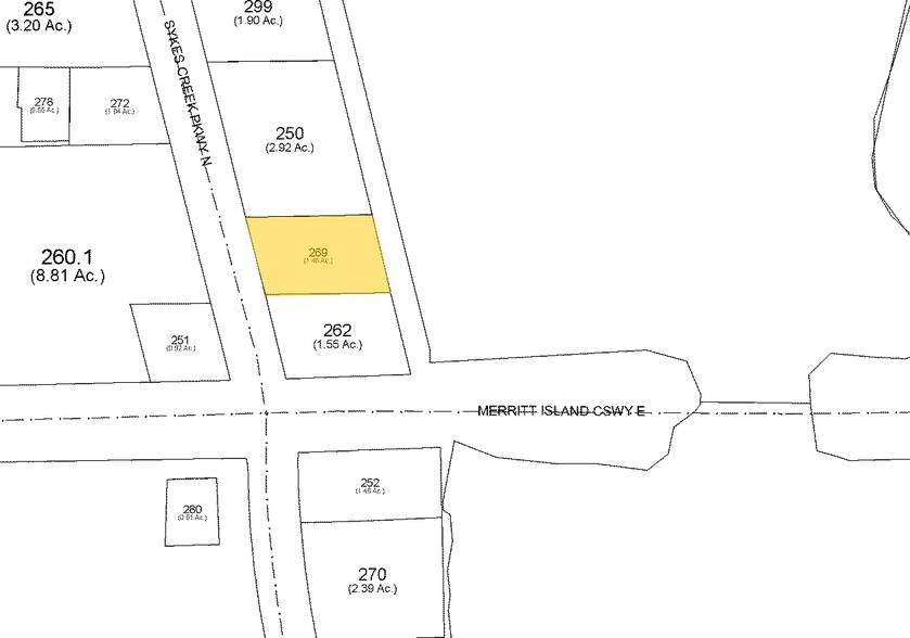 100 N Sykes Creek Pky, Merritt Island, FL à vendre - Plan cadastral - Image 1 de 1