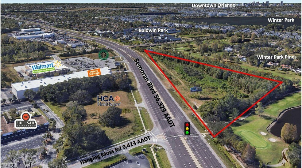 Semoran Blvd @ Hanging Moss Rd, Winter Park, FL à vendre - Aérien - Image 3 de 4