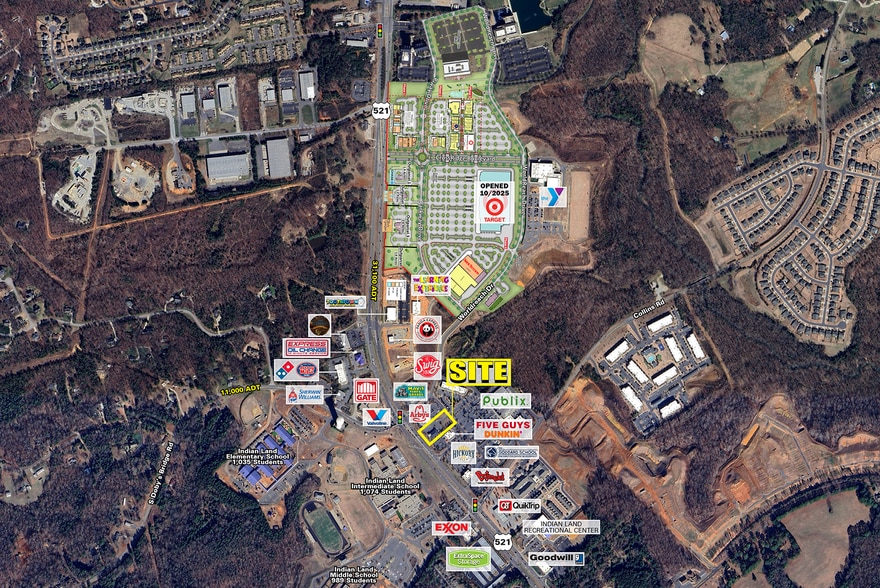 8384 Charlotte Hwy, Indian Land, SC for lease - Aerial - Image 3 of 4