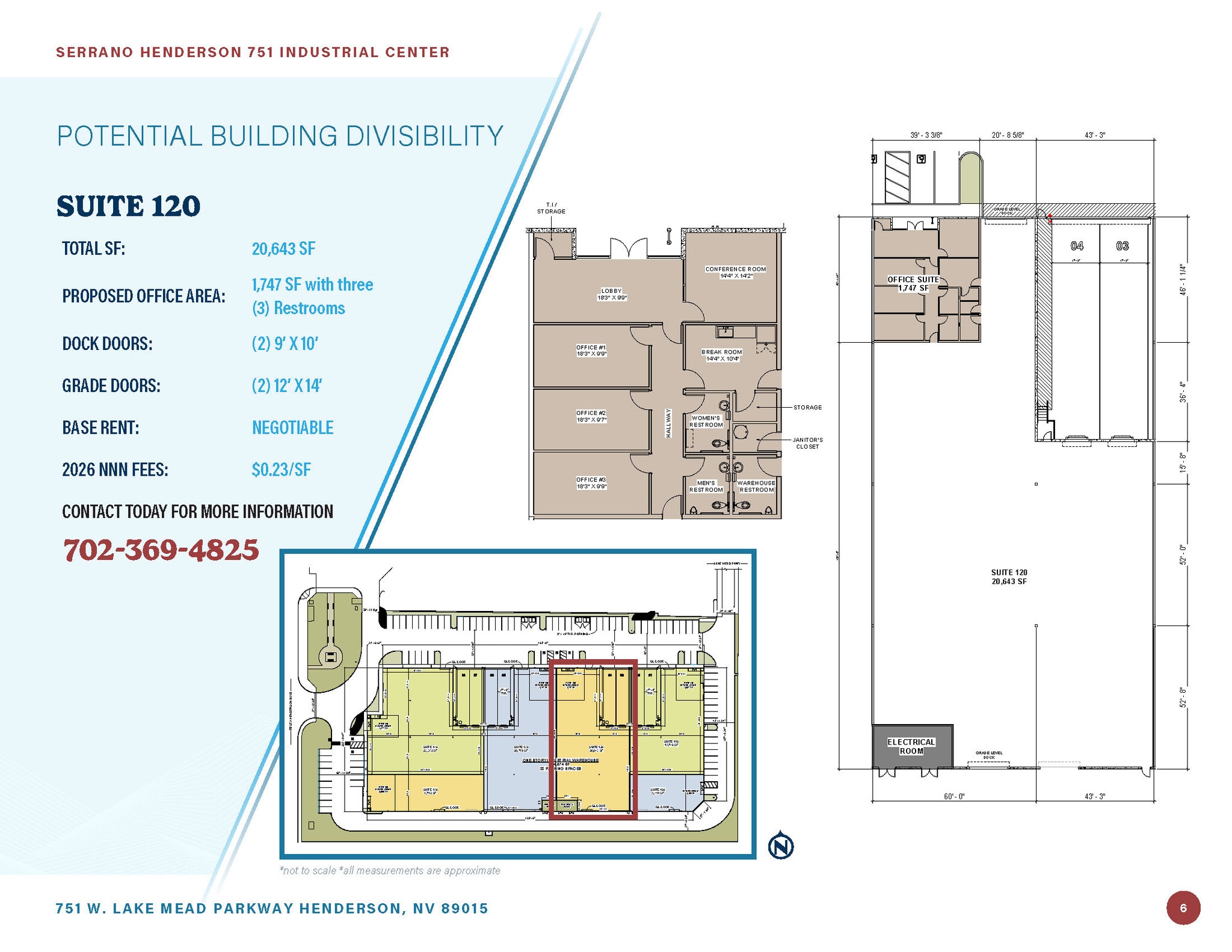 751 W Lake Mead Pky, Henderson, NV à louer Plan d’étage- Image 1 de 2