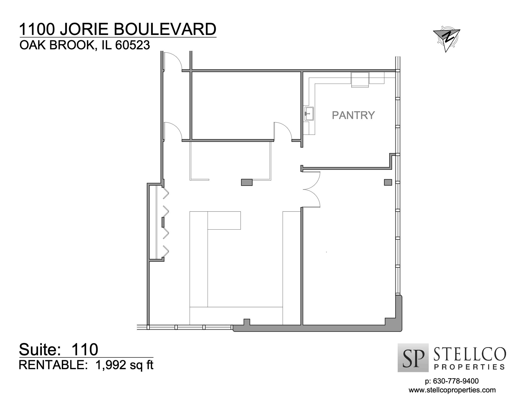 1100 Jorie Blvd, Oak Brook, IL à louer Plan d  tage- Image 1 de 1