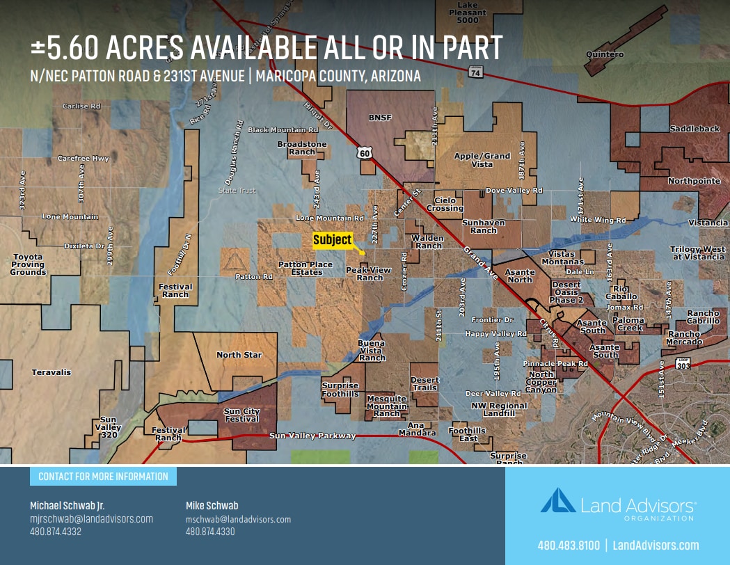 N/NEC Patton Road & 231st Ave, Wittmann, AZ for sale Primary Photo- Image 1 of 3