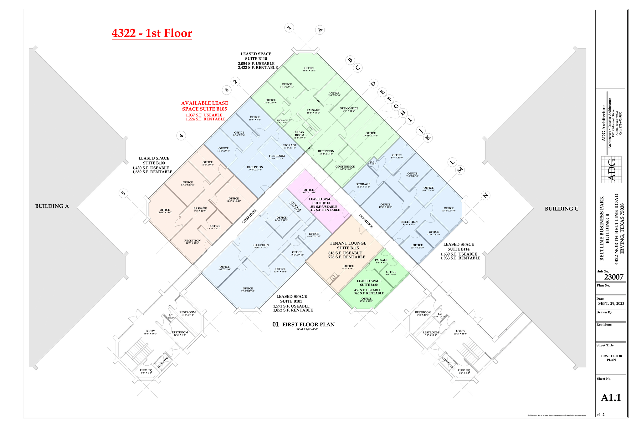 4320 N Belt Line Rd, Irving, TX à louer Plan d’étage- Image 1 de 4