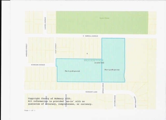 Kimball & Burbank, Woodstock, IL for sale - Plat Map - Image 3 of 4