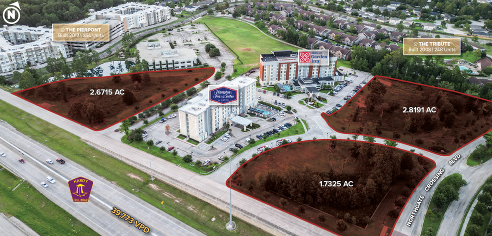 NWC Hardy Toll Road & Northgate Crossing Boulevard, Spring, TX à vendre - Photo principale - Image 1 de 2