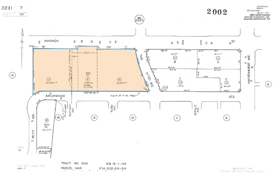 16600 Vanowen St, Van Nuys, CA à vendre - Plan cadastral - Image 1 de 1