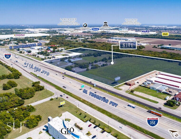 I-35E & W Wintergreen Rd, Lancaster, TX à vendre - Aérien - Image 3 de 9